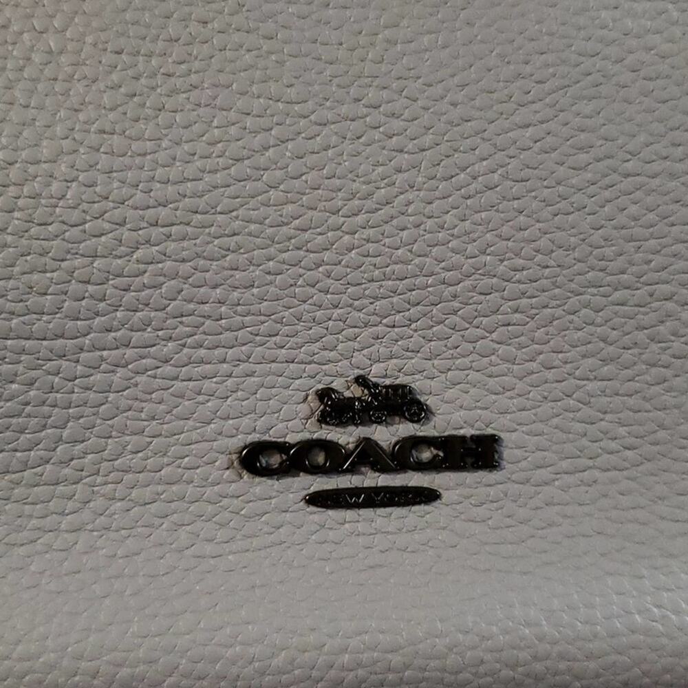 Coach‎ PEBBLE LEATHER LANE SATCHEL Mist light lavender blue new!! - Picture 8 of 10